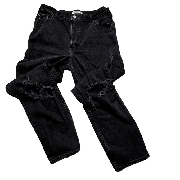 Abercrombie & Fitch Denim - Abercrombie & Fitch Jeans WOMENS 32/14R 90s Straight Ultra High Rise Distressed